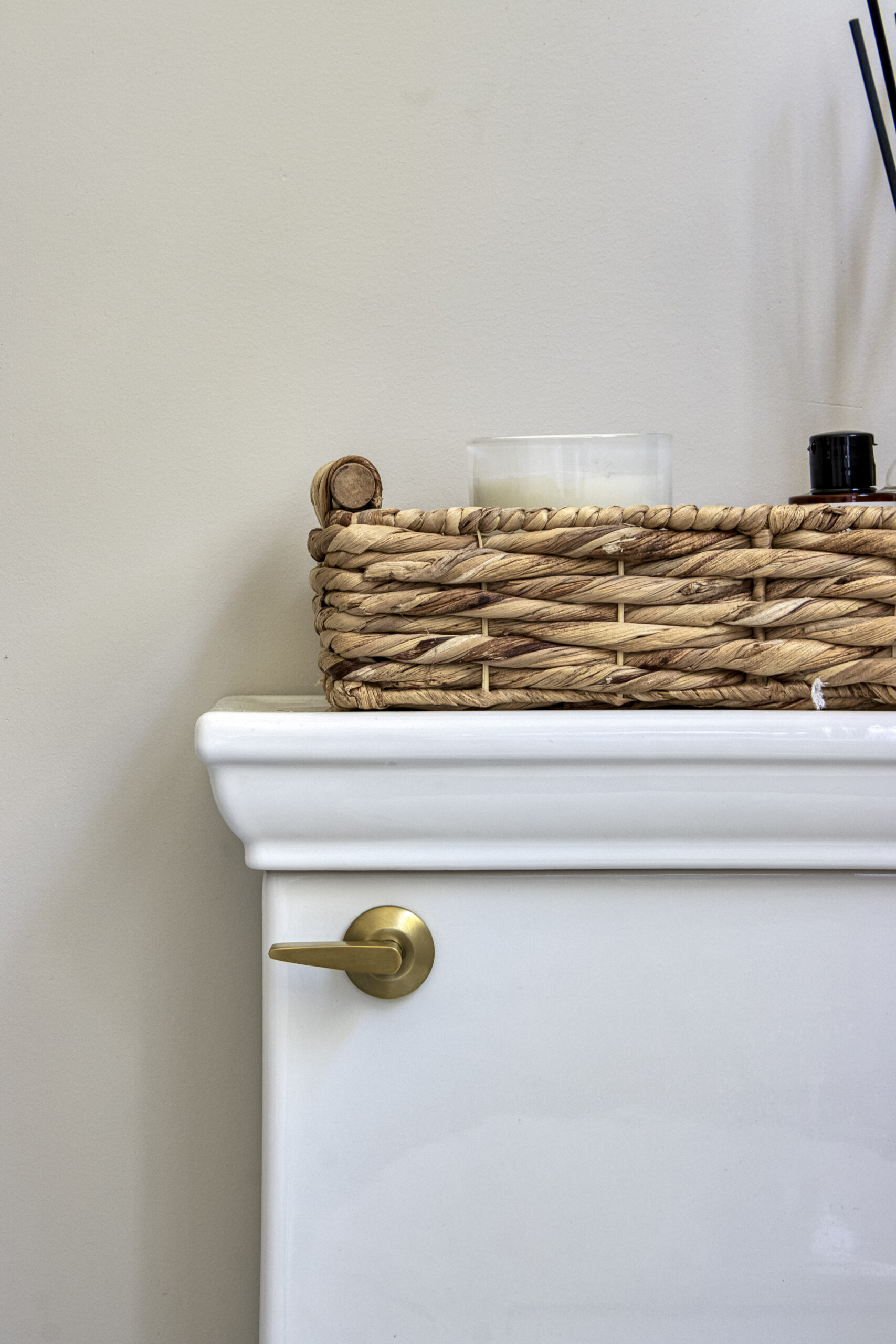 Soft Gray & Brass Bath Remodel