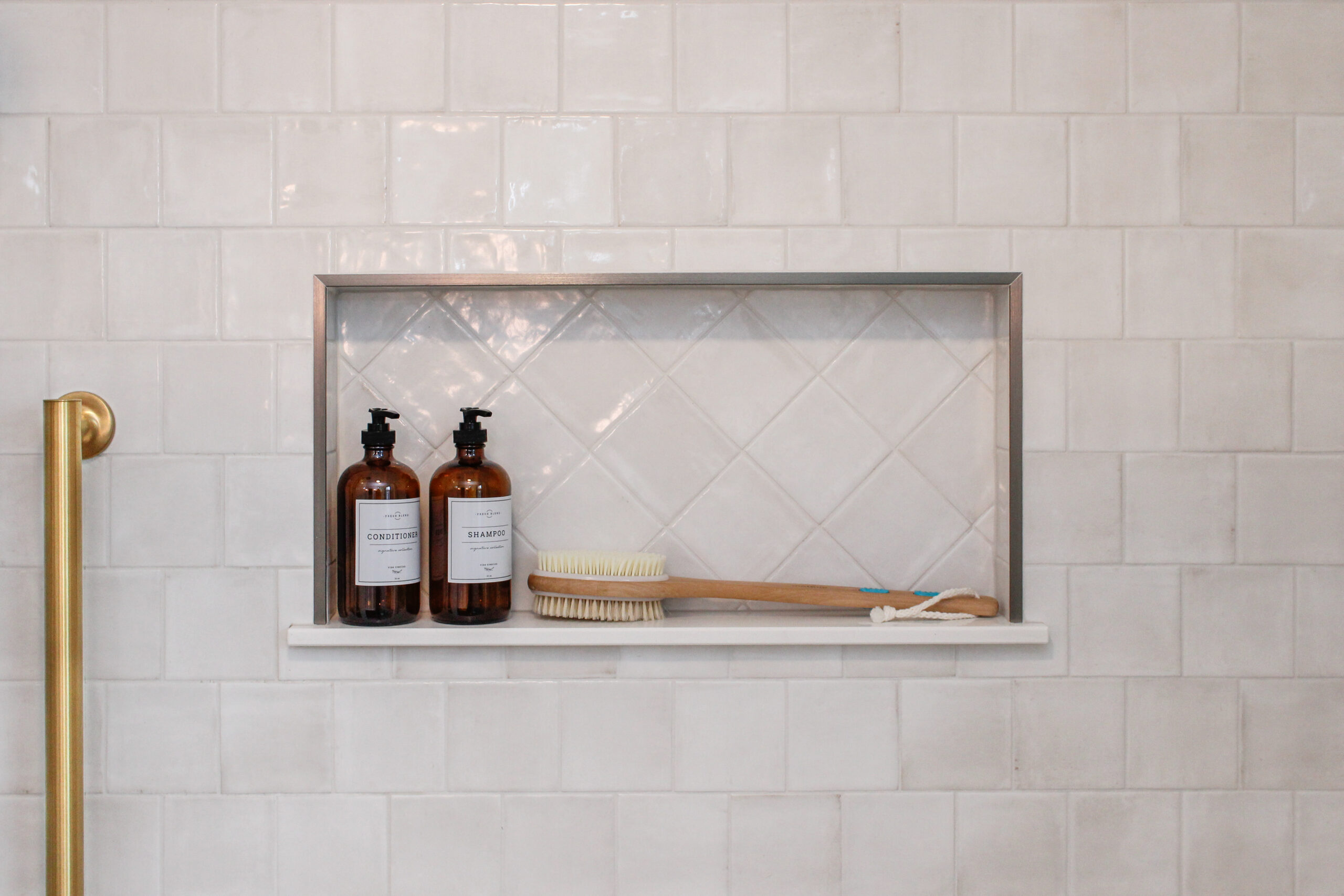 Warm Brass Bath Renovation