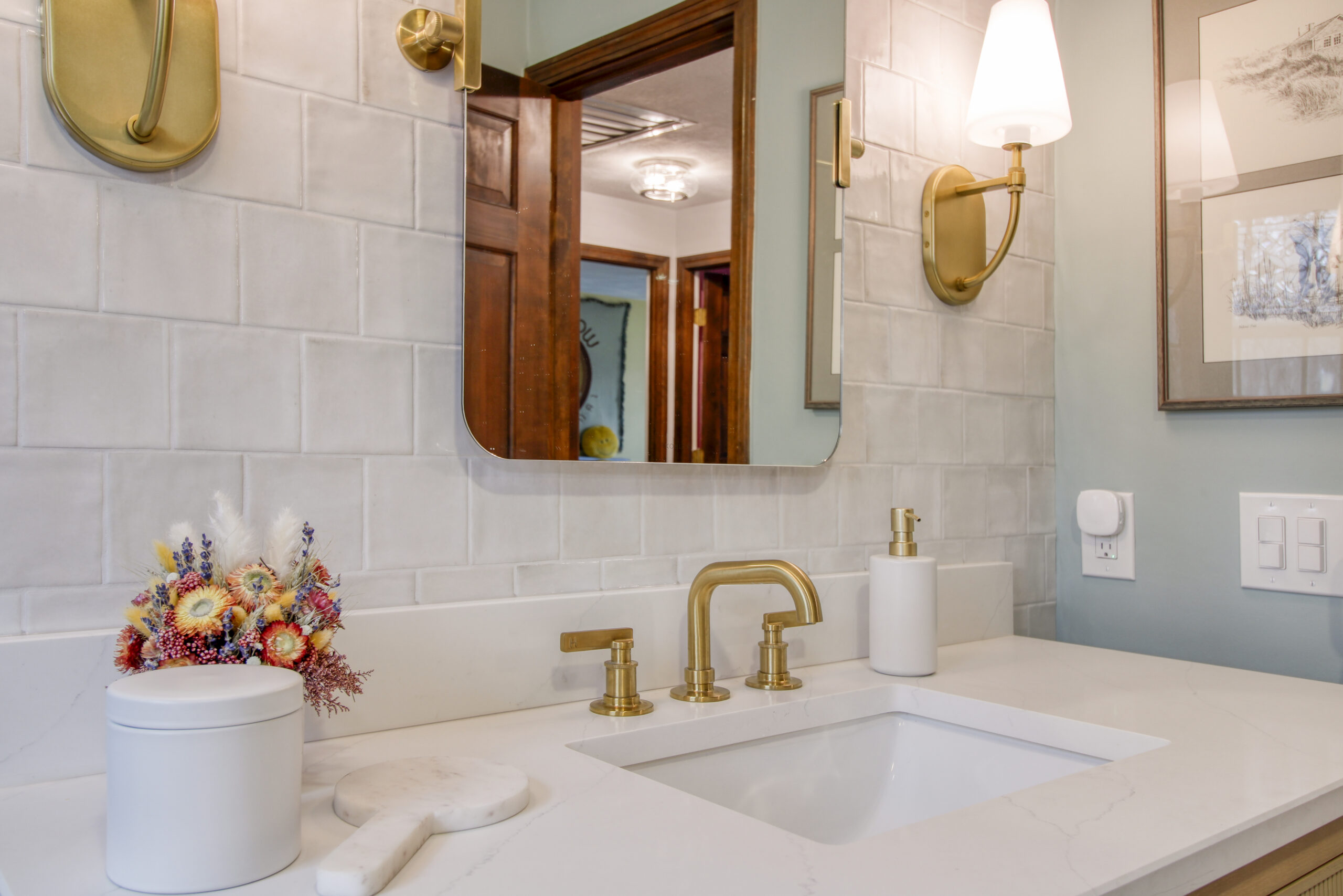 Warm Brass Bath Renovation