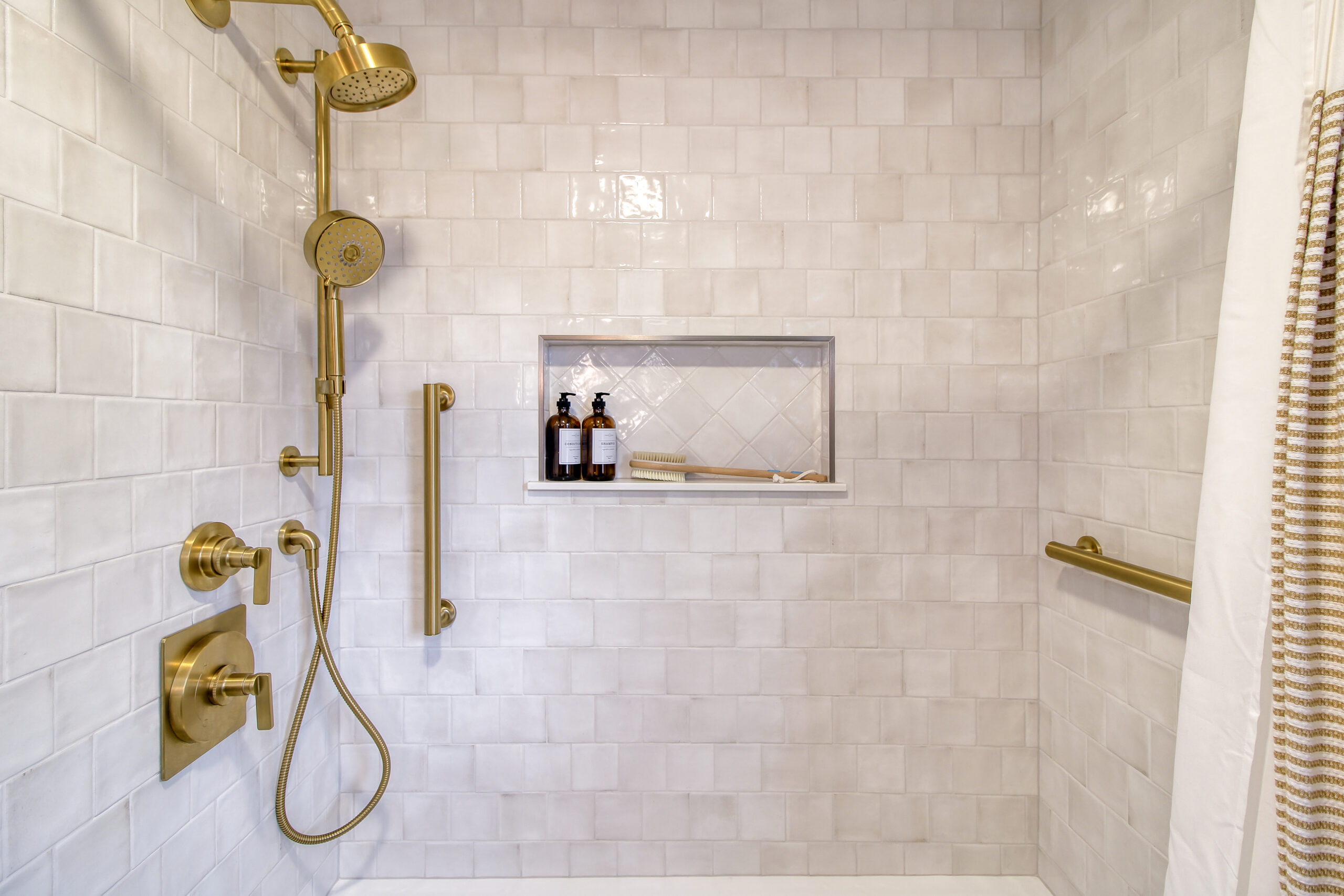 Warm Brass Bath Renovation