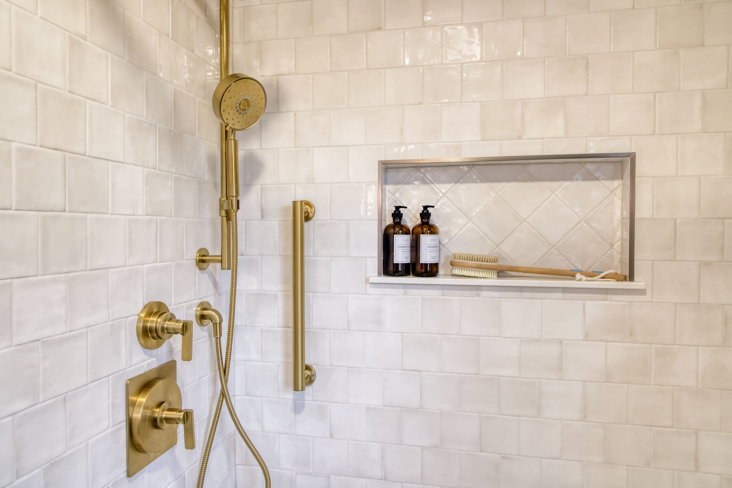 Warm Brass Bath Renovation