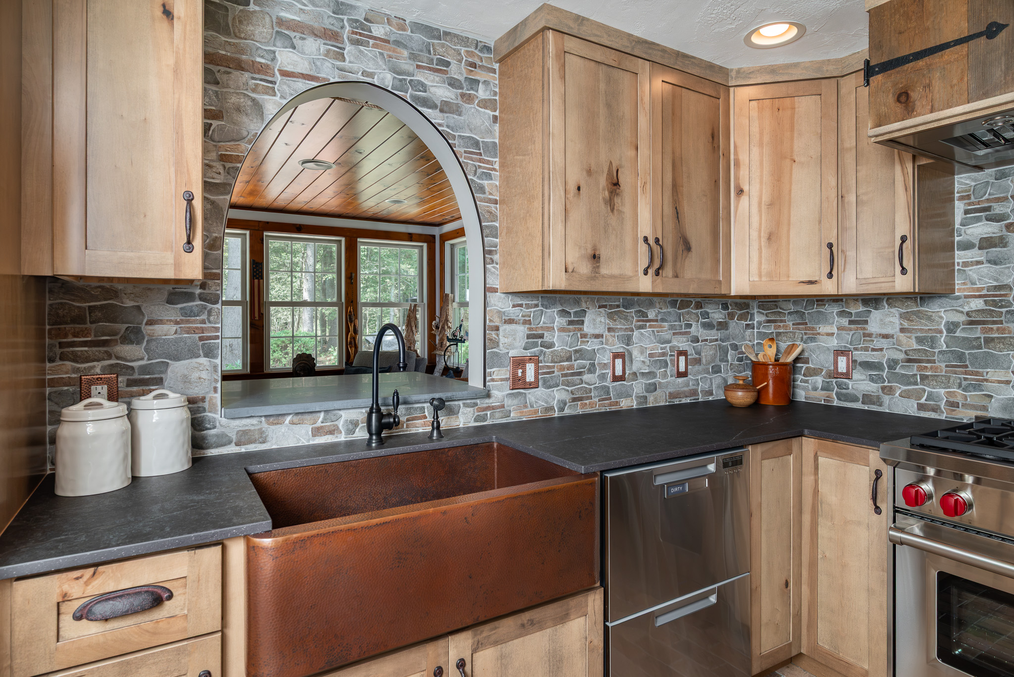Rustic Kitchen With Copper Accents