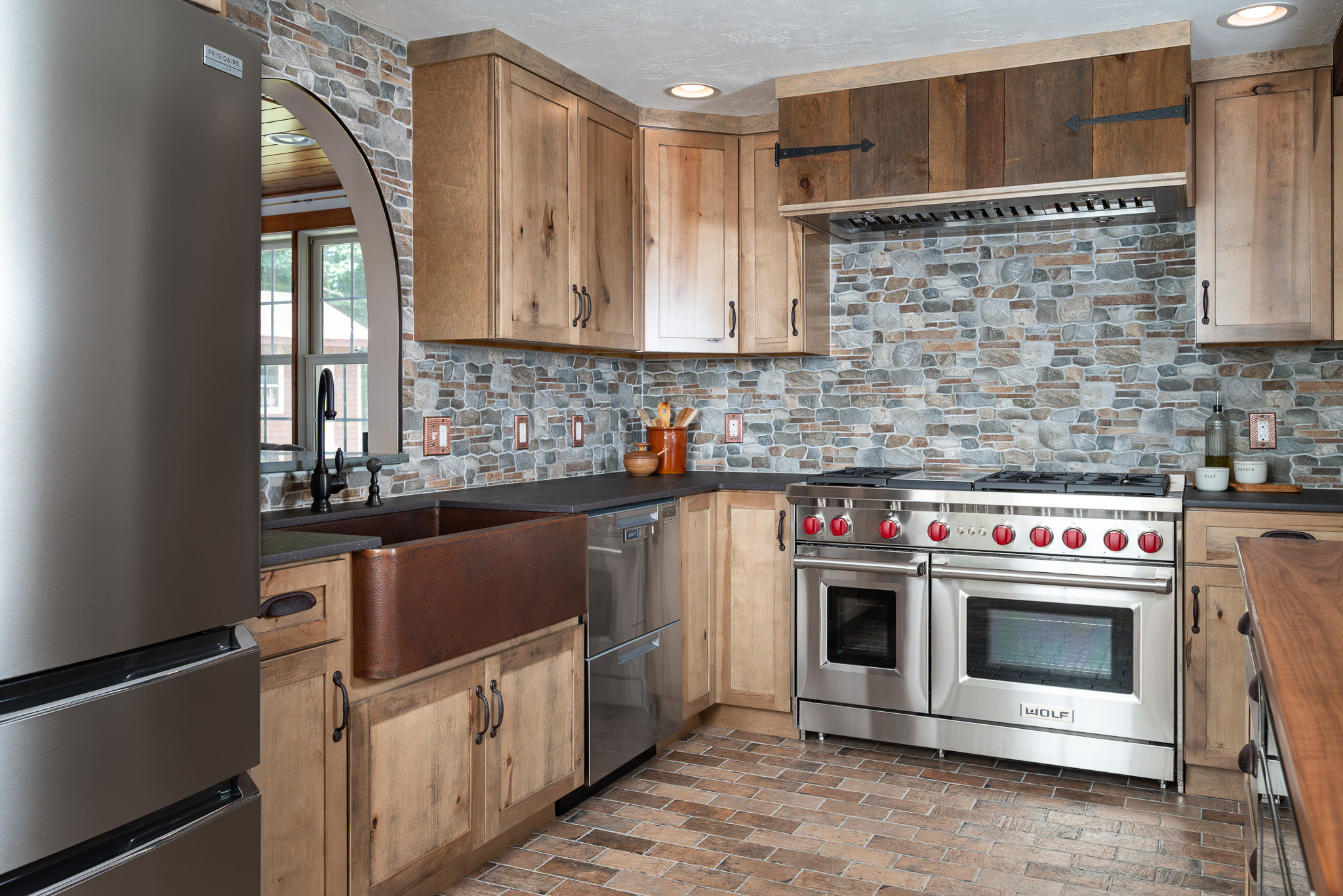 Rustic Kitchen With Copper Accents